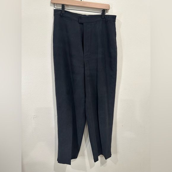 Tommy Bahama Pleated Relaxed Fit Silk Pants. Black Herringbone, Women's Size 12 - Picture 1 of 8